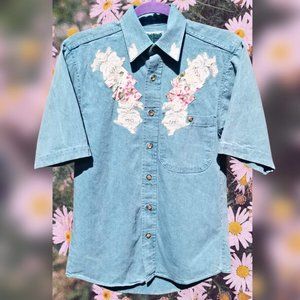 FLD Vintage Denim button up shirt